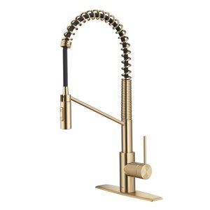 Kraus Oletto Pull-Down Kitchen Faucet in Spot Free Antique Champagne Bronze