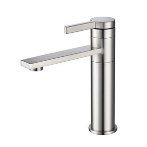 Kinwell Sink Faucet Brushed Finishing 1-handle Single Hole Bathroom Sink Faucet