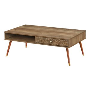 Monarch Specialties Walnut Wood-Look Composite Coffee Table