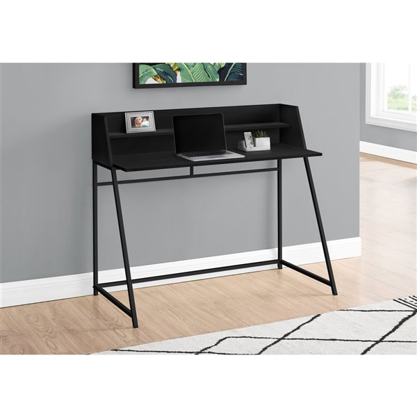 Monarch Specialties 46-in Black Modern/Contemporary Computer Desk