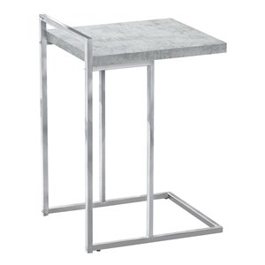 Monarch Specialties Light Grey Composite Rectangular End Table