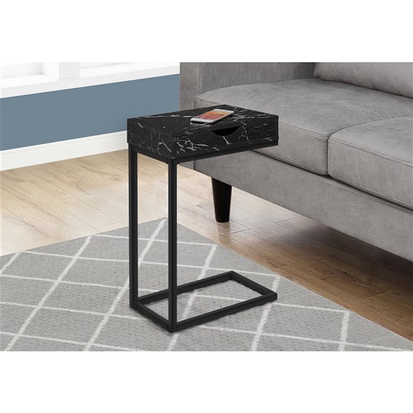 Monarch Specialties Eclectic Black Composite Rectangular C Table