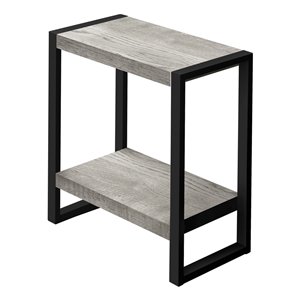 Monarch Specialties Grey Composite Rectangular Accent Side Table