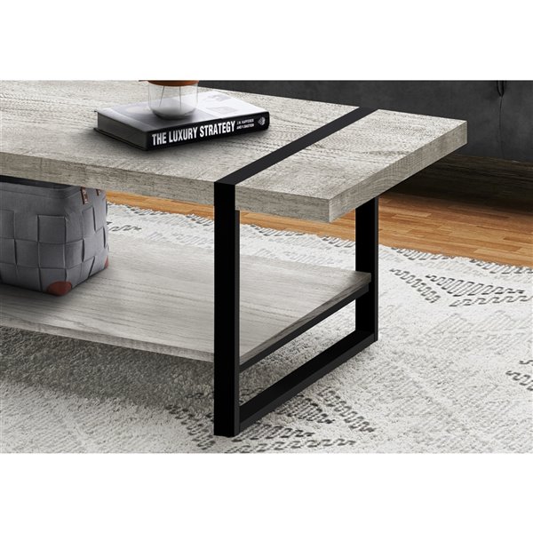 Monarch Specialties Grey Composite Coffee Table