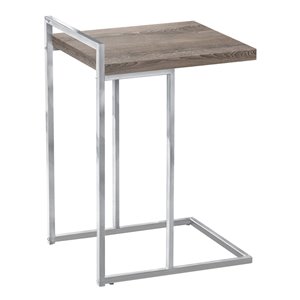 Table d'appoint rectangulaire par Monarch Specialties en composite taupe foncé