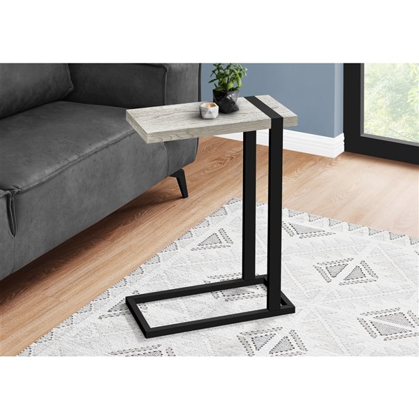 Monarch Specialties Grey Composite Rectangular C Table