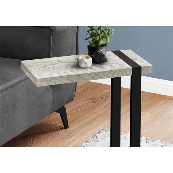 Monarch Specialties Grey Composite Rectangular C Table