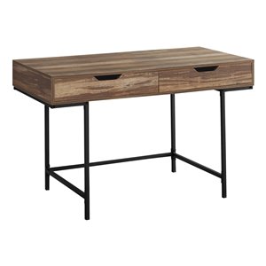 Bureau d'ordinateur moderne/contemporain Monarch Specialties de 47,25 po, brun