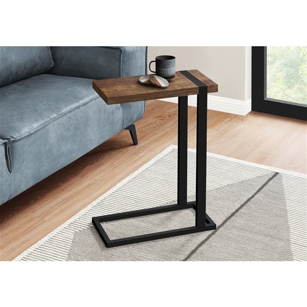 Monarch Specialties Brown Composite Rectangular C Table