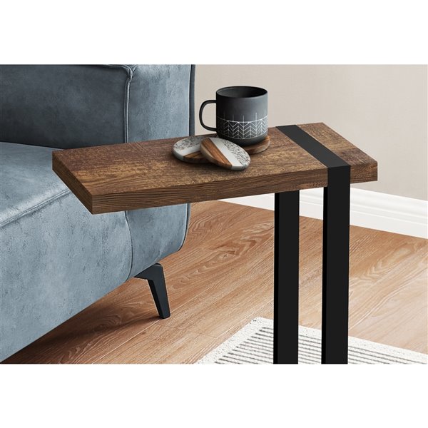 Monarch Specialties Brown Composite Rectangular C Table