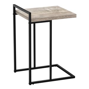 Monarch Specialties Taupe Composite Rectangular End Table