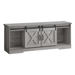 Monarch Specialties Grey Wood-look TV Stand