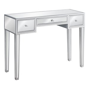 Monarch Specialties 30.25-in x 42-in Silver Glam Console Table