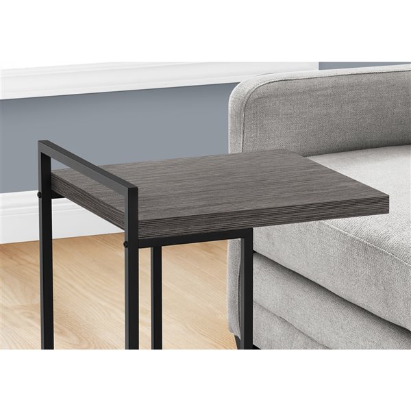 Monarch Specialties Grey Composite Rectangular End Table