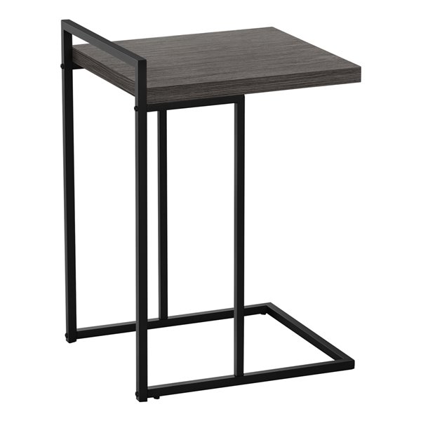 Monarch Specialties Grey Composite Rectangular End Table