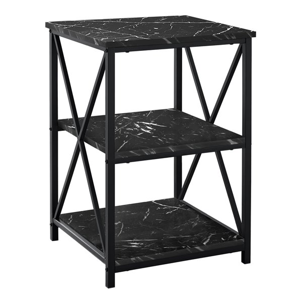 Monarch Specialties Black Composite Square End Table