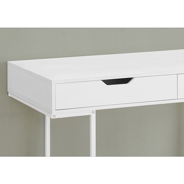 Bureau d'ordinateur moderne/contemporainMonarch Specialties de 47,25 po, blanc