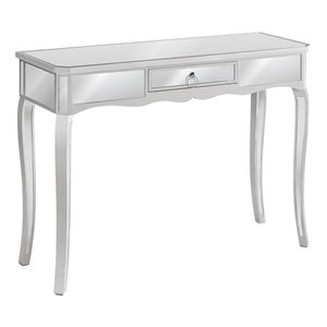 Monarch Specialties 30-in x 42-in Silver Glam Console Table