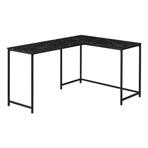 Monarch Specialties 39.25-in Black Modern/Contemporary Corner Desk