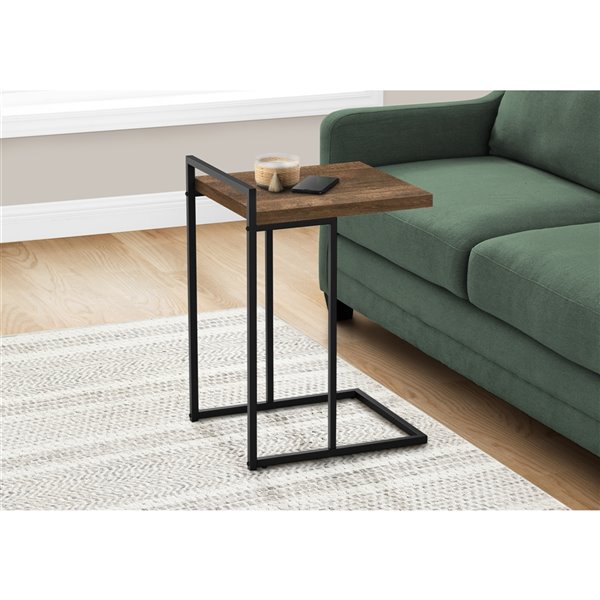 Monarch Specialties Brown Composite Rectangular End Table