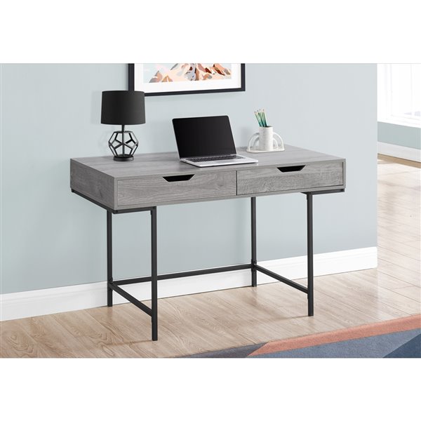 Monarch Specialties 47.25-in Grey Modern/Contemporary Computer Desk