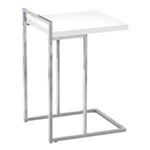 Table d'appoint rectangulaire en composite blanc par Monarch Specialties