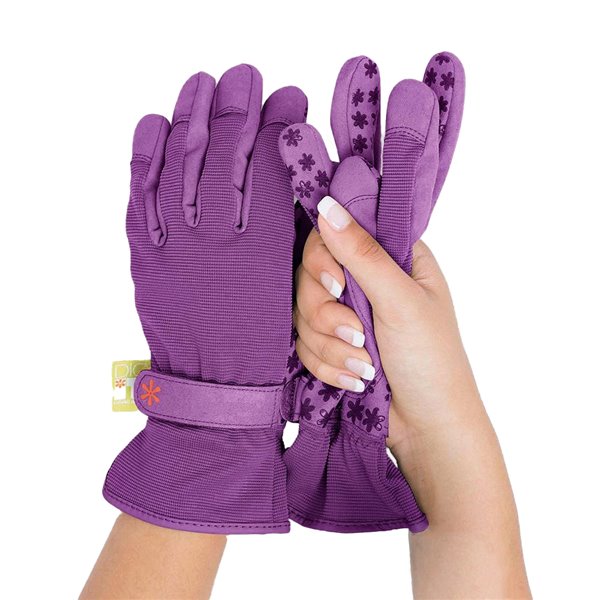 Dig It Handwear Women's X-large Purple Poly Cotton Garden Gloves 