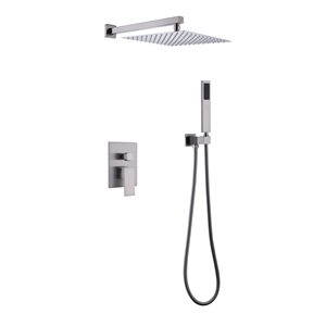 TRUSTMADE Brushed Nickel 2-spray Built-in Shower System (Brushed Nickel)