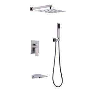 TRUSTMADE 3-spray Built-in Shower System in Brushed Nickel