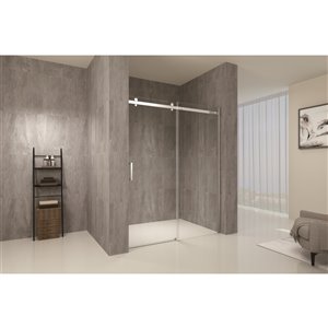 TRUSTMADE Clear 2-piece 76-in x 48-in x 76-in Alcove Shower Kit