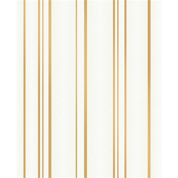 Advantage Metallic . ft. Gold Vinyl Stripes Unpasted Wallpaper  2834-42343 | RONA