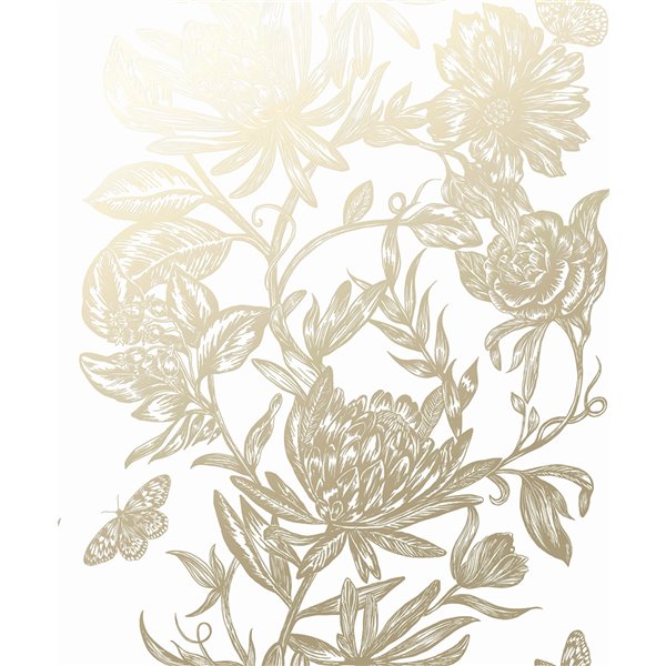 Advantage Metallic 56.4-sq. ft. Gold Vinyl Ivy/vines Unpasted Wallpaper