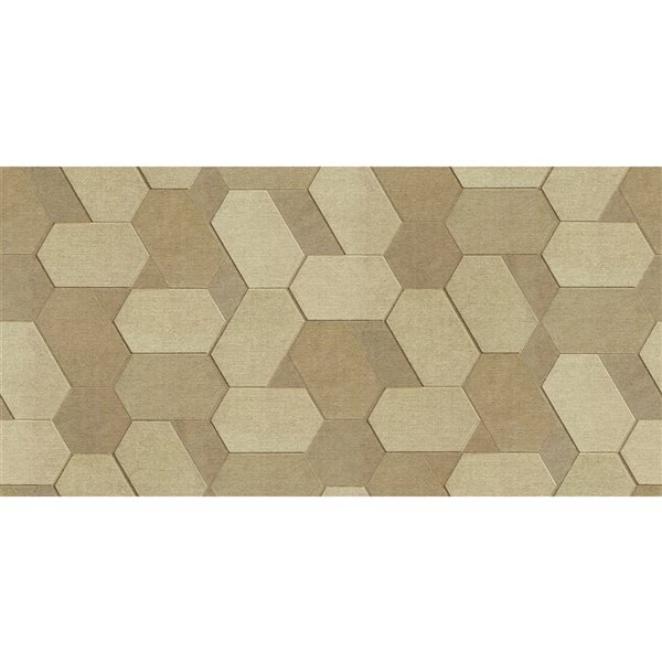 Advantage Deluxe 56.4-sq. ft. Vinyl Brown Geometric Unpasted Wallpaper