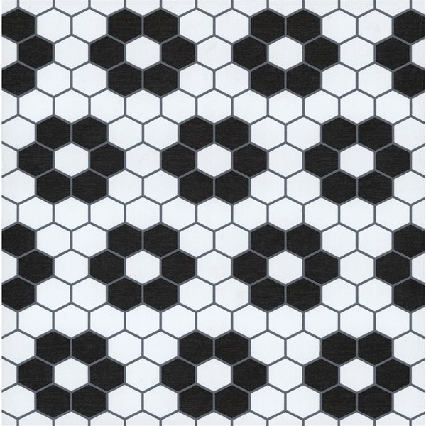 Black L And Stick Vinyl Tile, Hexagon Vinyl Flooring