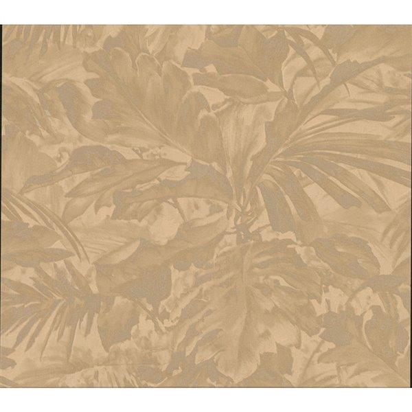 Advantage Metallic 57.8-sq. ft. Bronze Non-Woven Ivy/vines Unpasted Wallpaper