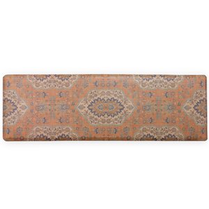 Floorpops Persepolis Orange Rectangular Indoor Anti-Fatigue Long Mat