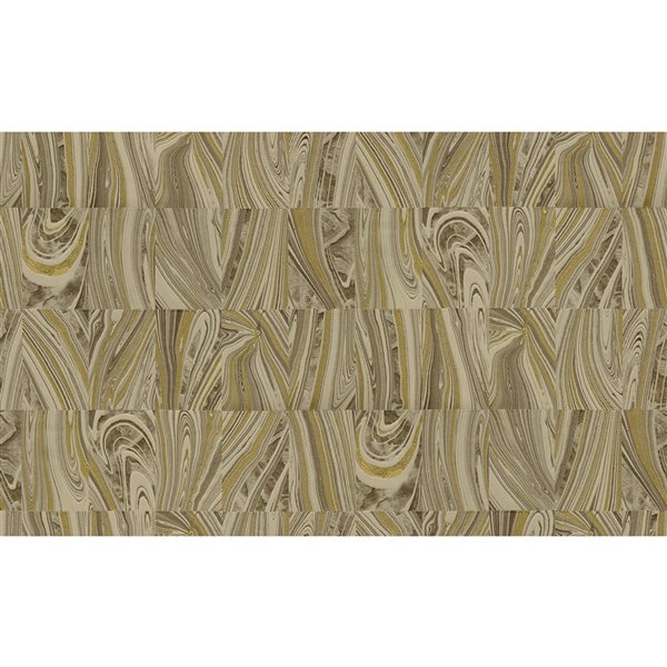 Advantage Deluxe 56.4-sq. ft. Brown Vinyl Geometric Unpasted Wallpaper