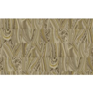 Advantage Deluxe 56.4-sq. ft. Brown Vinyl Geometric Unpasted Wallpaper