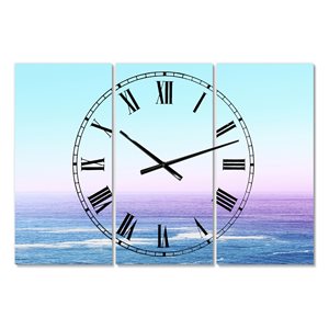 Designart 28-in x 36-in Ocean View Large Nautical & Coastal Analog Rectangular Wall Clock