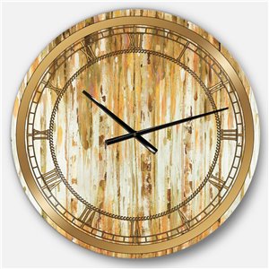DesignArt 23-in x 23-in The Forest I Fall Crop Glam Round Wall Clock