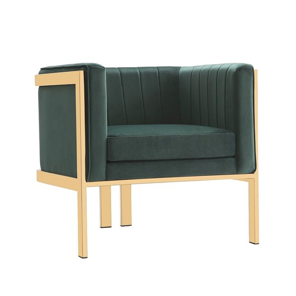 Manhattan Comfort 1 Paramount Modern Forest Green and Polished