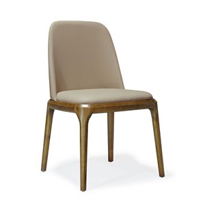 Chaise d'appoint contemporaine Courding rembourrée en similicuir (cadre en bois) par Manhattan Comfort