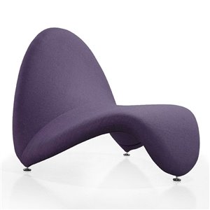 Manhattan Comfort 1 Moma Modern Purple Wool Accent Chair