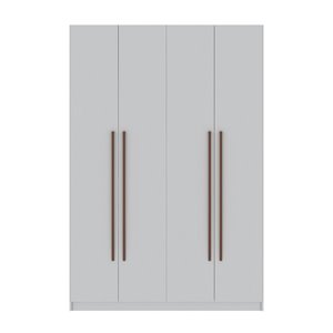 Manhattan Comfort Gramercy 55.2-in White 4-Door Wardrobe Cabinet