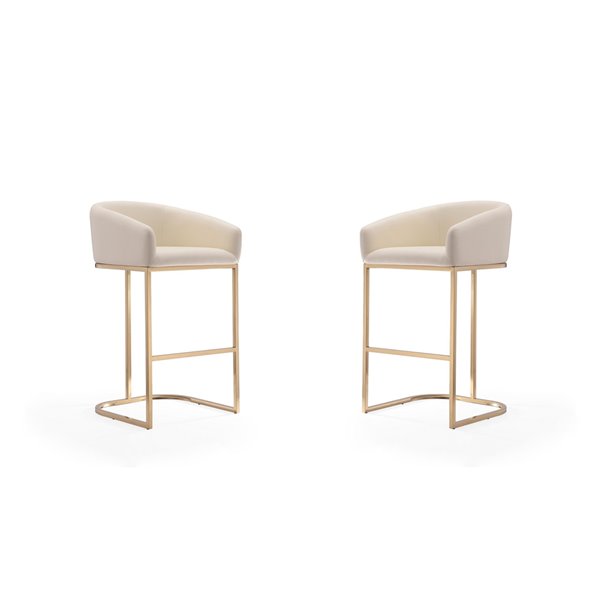 cream and gold bar stools