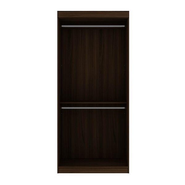 Manhattan Comfort Mulberry 35.9-in Brown Open Wardrobe Cabinet