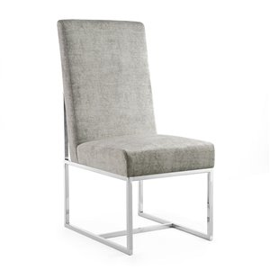 Chaise d'appoint contemporaine Element rembourrée en velours avec cadre en métal de Manhattan Comfort