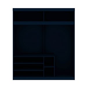 Manhattan Comfort Mulberry 81.3-in Tatiana Midnight Blue Open Wardrobe Cabinet