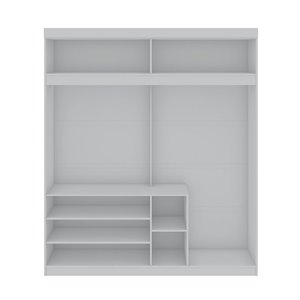 Manhattan Comfort Mulberry 81.3-in White Open Wardrobe Cabinet