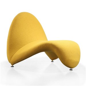 Manhattan Comfort 1 Moma Modern Yellow Wool Accent Chair